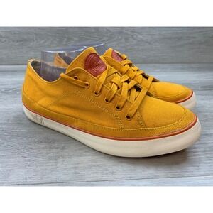 FitFlop Women's Yellow Canvas Low Top Lace Up Sneakers US 10 EU 42 Shoes